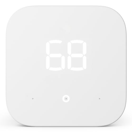 Amazon Smart Thermostat - Save Money and Energy - Works with Alexa and Ring - C-wire Required