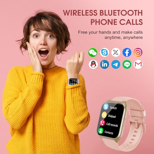 Smart Watch for Men and Women (Answer/Make Calls) Rose
